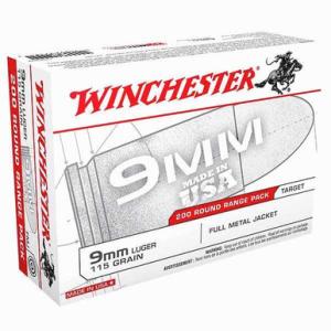 Winchester Repeating Arms WIN AMMO USA 9MM 1000RDS/CASE 115GR. FMJ PACKED IN TRAYS 