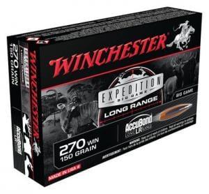 Winchester Expedition Big Game Long Range Ammunition 270 Winchester 150 Grain Nosler AccuBond LR Box of 20 S270LR