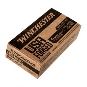 Winchester USA Forged- Steel Case Handgun Ammunition 9mm Luger 115 gr. FMJ 1190 fps 50/ct 020892224148