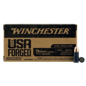 WIN AMMO USA 9MM CS LOT 115GR. STEEL CASE FMJ-RN-500RDS WIN9SV