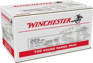 Winchester USA RIFLE AMO 223 REM 55GR FMJ 150RD (4 BOX PER CASE) 