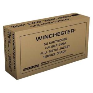 Winchester Service Grade 9mm Luger Handgun Ammo 115 Grain FMJ 500 Rounds SG9WC
