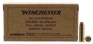 Winchester Service Grade 38 SPL 130 gr. FMJ-FN 800 fps 50/ct