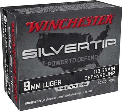 Winchester Silvertip 9mm 115 Grain Hollow Point 20 Rounds