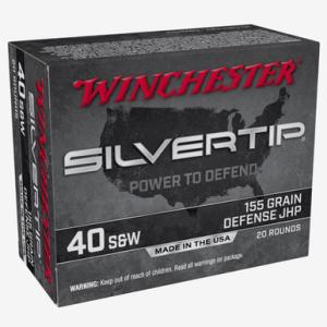 Winchester Silvertip 40 S&W Ammo 155 Grain Jacketed Hollow Point 1205 fps 200 Rounds
