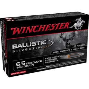 Winchester Ballistic Silvertip 6.5 Creedmoor Ammunition 140 Grain Ballistic Silvertip 2700 fps 200 Rounds 020892227941