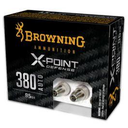 Browning X-Point Defense 95 gr 380 ACP Ammunition, 20 Rounds - B191703802 B191703802