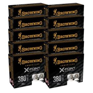 Browning X-Point Defense .380 ACP Ammo 95 Grain JHP 1000 fps 200 Rounds 020892229945