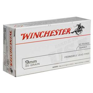 Winchester Winchester Ammunition, USA Frangible Lead Free, 9MM, 90 Grain, 50 Round Box USA9F