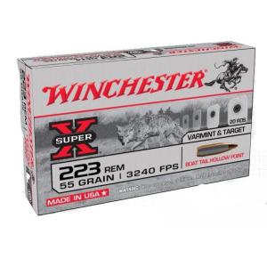 WINCHESTER SUPER X AMO 223 REM 55GR BTHP 20RD (25 BOX CASE)