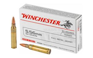 Winchester USA Rifle Ammunition 5.56mm 62 gr. FMJ 3100 fps 20/ct