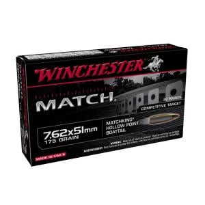 Winchester 7.62x51mm 175gr BTHP Matchking (S76251M) (Free Shipping on Orders $200-$2000)
