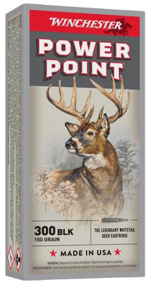 Winchester Ammo X300BLK Deer Season XP .300 Blackout 150 Grain Pointed Soft Point Brass Rifle Ammo 20 Rounds X300BLK 020892231924