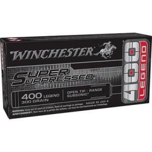 Winchester SUPER SUPRESSED 400 LEGEND 300GR FMJOT 20RD (10 BOX CASE)
