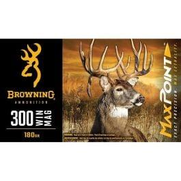 Browning Max Point 300 Winchester Magnum Ammo 180 Grain Max Point Bullet - B192103002 Box of 20 - brass case - MPN B192103002 ( UPC - 020892232815)