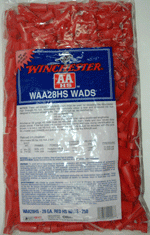 Winchester Shotshell Wads - 28 ga 3/4 oz Red 250/bag New Hull Only WWAA28H