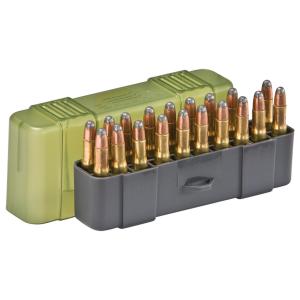 Plano Small Long Gun Ammo Case .22-250, .250 Savage, .30-30 Winchester, and .32 Winchester, Holds 20, Olive Dra