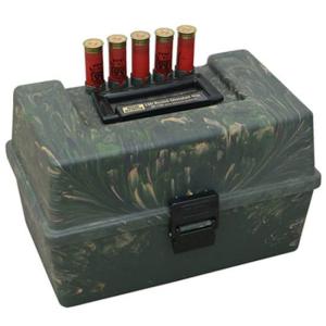 MTM Deluxe Dual Gauge Flip-Top Shotshell Box with Handle 12 or 20 Gauge 2-3/4", 3" 100-Round Camo SF100D09