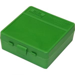 MTM Ammo Box Medium Pistol 100 Round Green Fits 38sp 357 Mag P-100-3-10 026057113104