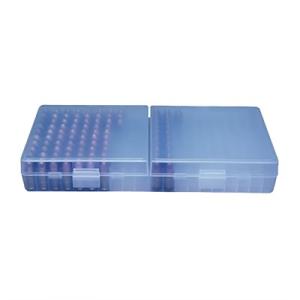 MTM Case-Gard Flip Top Pistol Ammo Boxes - Flip Top Pistol Ammo Box 9mm-380 Acp 200 Round Clear Blue 026057128245
