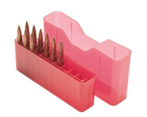 MTM 20 Round Slip-Top Rifle Ammo Box (Large, Clear Red)