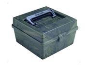 MTM Deluxe Flip-Top Ammo Box with Handle 22-250 Remington to 375 H&H Magnum 100-Round Plastic Green MTR100