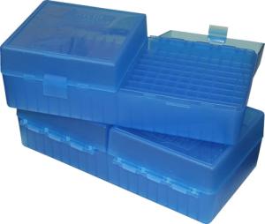 MTM Ammo Box Small Rifle - 200-rounds Flip Top Style Blue 026057238241