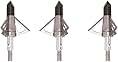 Allen 14672 Allen Broadhead Cx Ballistic Ss Xbow 3-Bld 125Gr 1.375 3Pk - All 026509045533