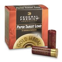 Federal Cartridge T1178 2.75 in. 12 Gauge Gold Medal Paper Shot Shells - Size 8 - 25 Per Pack