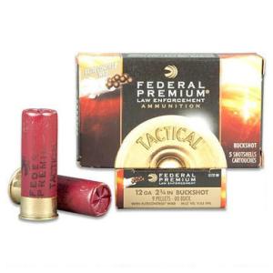 Federal LE Tactical 12 Gauge Ammunition 5 Rounds 2-3/4" 9 Pellet 00 Buckshot 1145fps