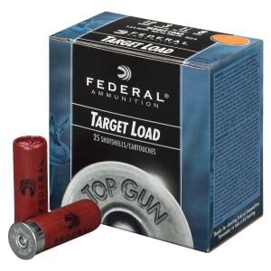 Federal Top Gun Target, 12 Gauge, 2 3/4", 1 1/8 oz. Shotshells, 25 Rounds TG128