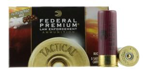 Federal 12ga 2.75" 8 Pellets 00 Buck w/FliteControl Tactical LE Shotshell Ammo, 5 Rounds - LE13300 