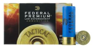 Federal LE Tactical 12 Gauge Ammunition 5 Rounds 2-3/4" 1 Ounce Hydra-Shok Hollow Point Rifled Slug 1600fps