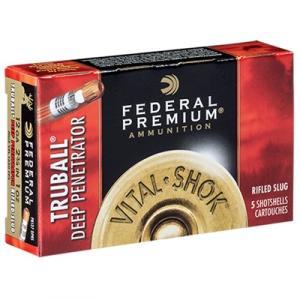 Federal Premium Vital-Shok, 12 Gauge, 2 3/4", 1 oz. TruBall Deep Penetrator Rifled Slug, 5 Rounds
