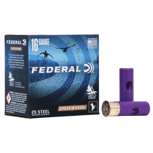 Federal Speed-Shok Ammo 16 Gauge 2-3/4" 15/16 Oz #2 Shot - 16 Gauge 2-3/4" 15/16 Oz #2 Shot 25/Box