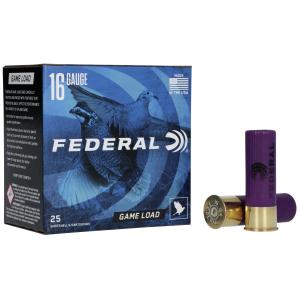 Federal Cartridge H1608 2.75 in. 16 Gauge Game Load 8 Shot Shells - Pack of 25 H1608