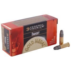 Federal Gold Medal Ammo 22 Long Rifle 40gr Lead Round Nose - 22 Long Rifle 40gr Lead Round Nose 50/Box