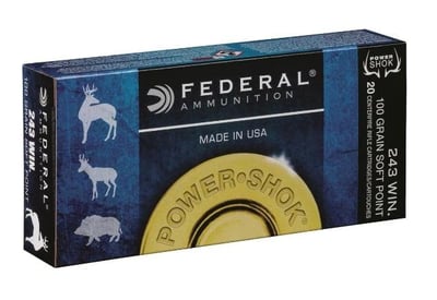 243 Win Federal 100 gr Jacketed Soft Point 243B