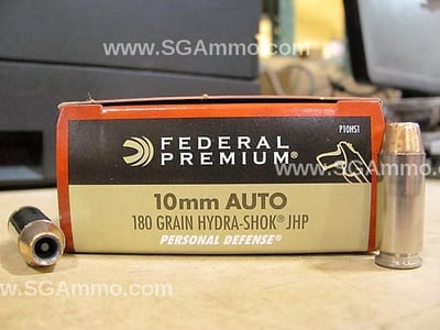 10mm Auto Federal 180 Hyd-Shok P10HS1