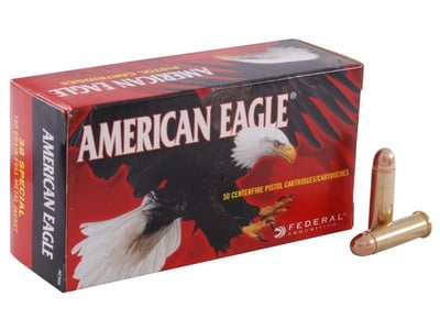 Federal American Eagle, .38 Special, FMJ, 130 Grain, 50 Rounds 029465091903