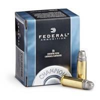 Federal Premium Champion Training 32 H&R Magnum 95 Grain Brass Cased Semi-Wadcutter Hollow Point Centerfire Pistol Ammunition 20 Rounds C32HRA C32HRA
