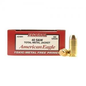 Federal .40 S&W American Eagle Indoor Range Training TMJ, 180gr, 50ct AE40N1
