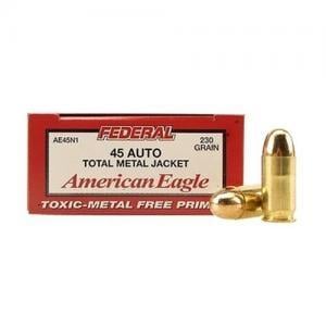 Federal Cartridge AE45N1 45 Automatic 45 Auto 230gr Total Metal Jacket (Per 50) 029465093563