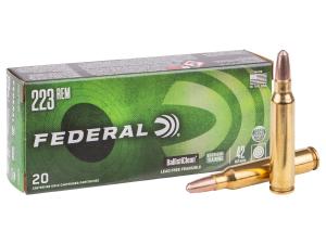 Federal Premium Ballistic Clean .223 55 Grain RHT Brass Cased Centerfire Rifle Ammo 20 Rounds BC223NT5 BC223NT5