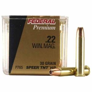 Federal V-Shok .22 WMR Ammunition 30 Grain Speer TNT Hollowpoint 2200 fps 500 Rounds