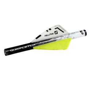 New Archery Products Quikfletch 2in Hellfire 6 Pack White/Yello with Yellow 60-033 - All 033576600336