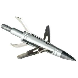 New Archery Products Spitfire Double Cross 4-Blade 100 Grain Durable Precise Bow Hunting Mechanical Broadhead - 3 Pack