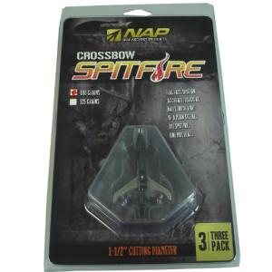 New Archery Products Spitfire Crossbow Mechanical Broadhead 3 Blade 1 1/2" Cutting Diameter 100 Grain Three Pack
