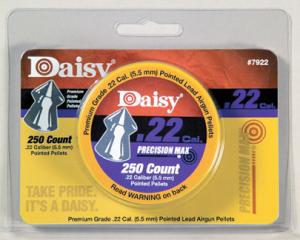 Daisy Bb Gun, 250 Count, Pointed Pellets Precision Max, .22 Cal, Premium Grade