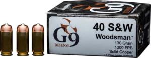 G9 Defense Ammo .40 S&W 130 Grain External Hollow Point Cooper 20 Rounds